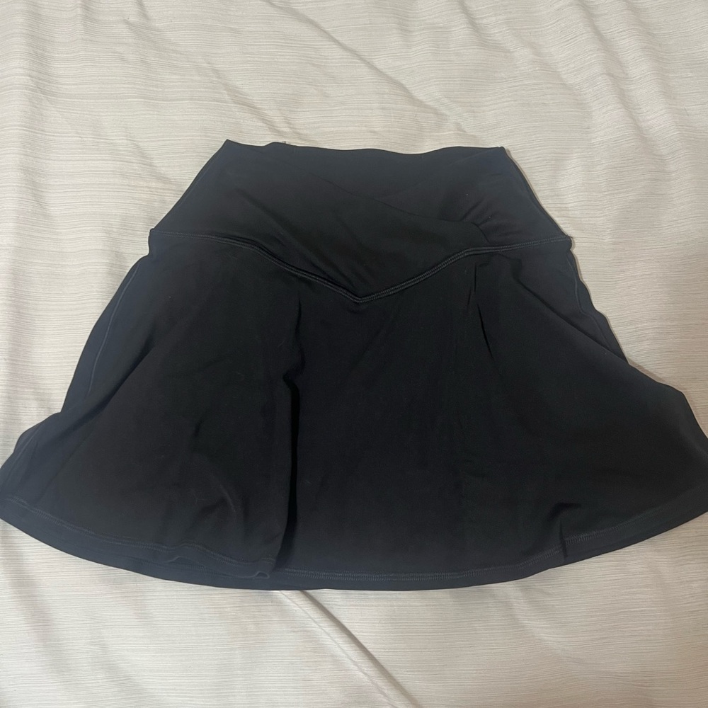 Aerie Black Skater Mini Skirt for Work